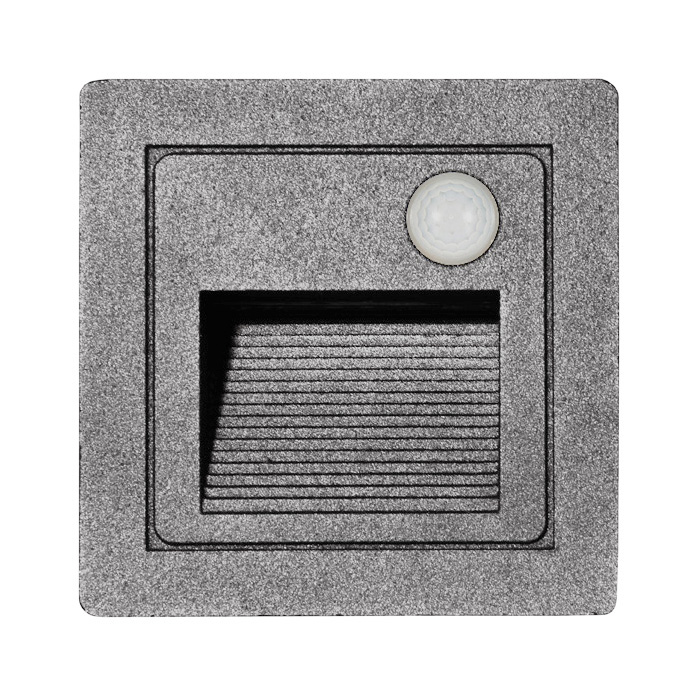 SMD venk. schodišťové sv. vč senz, 3W,4000K, IP44,šedá