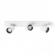 KENNY III přisazená bílá/černá 230V GU10 3x35W