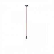 ELISA závěsná sada - černý chrom základna - červený kabel - černý chrom objímka E27 28W