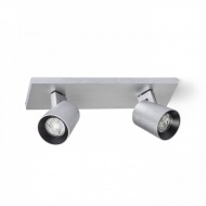 KENNY II přisazená česaný hliník/černá 230V GU10 2x35W