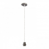 ELISA závěsná sada - černý chrom základna - transparentní kabel - černý chrom objímka - E27 28W