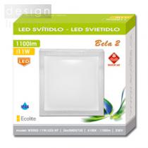 LED sv. vč. HF senz.,22W,37x37cm,IP44,2100lm,bílé