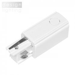 Adaptér napájení na 3-fázové lišty, levý, bílý