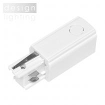 Adaptér napájení na 3-fázové lišty, levý, bílý