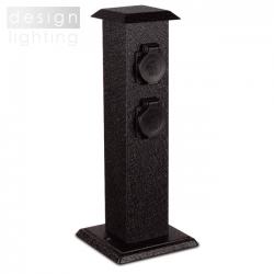 Zahradní sloupek 4x zásuvka s krytem, IP44