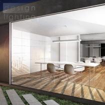 STRUCTURAL 120x30 závěsná  česaný hliník 230V G5 3x28W