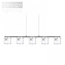 ESTRA V závěsná bílá čiré sklo 230V LED 5x5W 3000K