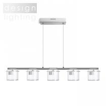 ESTRA V závěsná bílá čiré sklo 230V LED 5x5W 3000K