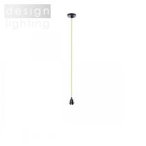 ELISA závěsná sada - černá základna+limetkový kabel+černý chrom objímka - E27 28W