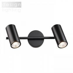 BOGARD II nástěnná matná černá  230V LED 2x5W 40°  3000K