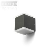 TIRAS II nástěnná antracitová mléčný akryl 230V LED 2x6W IP54 3000K