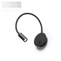 VALE nástěnná černá 230V LED 3W 30° 3000K