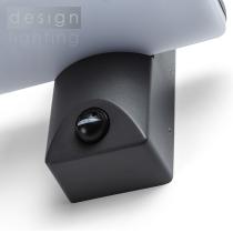 RINA PIR nástěnná antracitová 230V LED 12W IP65 3000K