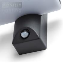 RINA PIR nástěnná antracitová 230V LED 12W IP65 3000K