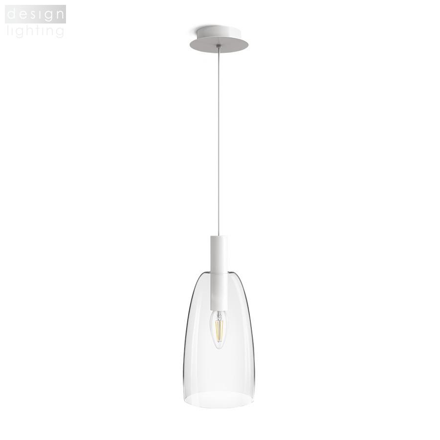 BELLINI L E14 závěsná bílá čiré sklo 230V E14 15W