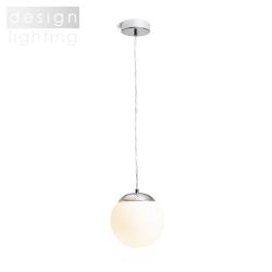 BOLLY 17 závěsná opálové sklo/chrom 230V LED E27 15W IP44