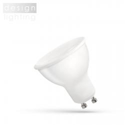 LED GU10 230V 6W SMD NW WITH MILKY COVER WHITE PLASTIC SPECTRUM