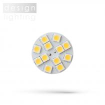 LED G4  12V 2W 12 LED  WW 30MM BACK PIN  SPECTRUM