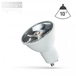 LED GU10 230V 6W SMD 10 DEGREES NW WITH LENS SPECTRUM