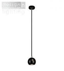 LIGHT EYE BALL - závěsné svítidlo - černá/chrom